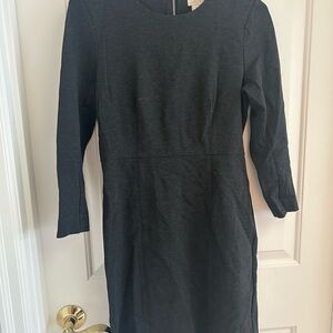 JCrew 3/4 sleeve gray sheath Dress
